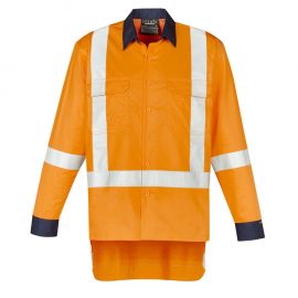 The Syzmik Mens TTMC-W17 X Back Work Shirt is a 100% cotton twill, mid weight, hi vis shirt. Available in Orange. Sizes XXS - 5XL, 7XL.