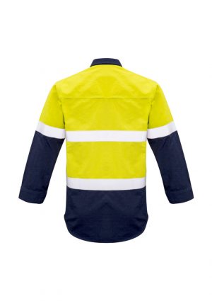 The Syzmik Mens FR Hooped Taped Spliced Shirt is a 93% Meta-Aramid, light weight shirt. Available in 2 colours. Sizes S - 5XL, 7XL.