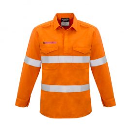 The Syzmik Mens FR Closed Front Hooped Taped Shirt is a 93% Meta-Aramid, light weight shirt. Available in Orange. Sizes S - 5XL, 7XL.