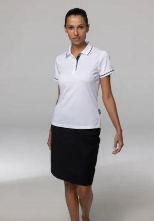 2319 The Aussie Pacific Cottesloe Lady Polos is a soft, breathable, short sleeve ladies polo. Available in 14 colours. Sizes 6 - 26.
