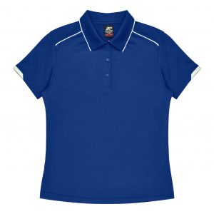 The Aussie Pacific Currumbin Lady Polo is a 100% polyester, Dri-wear, short sleeve ladies polo. Available in 16 colours. Sizes 6 - 26.