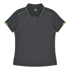 The Aussie Pacific Currumbin Lady Polo is a 100% polyester, Dri-wear, short sleeve ladies polo. Available in 16 colours. Sizes 6 - 26.