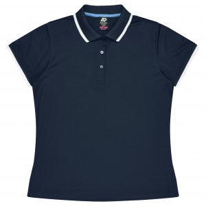 The Aussie Pacific Portsea Lady Polos is a 80% polyester, Dri-wear, short sleeved lady polo. Available in 6 colours. Sizes 6 - 26.