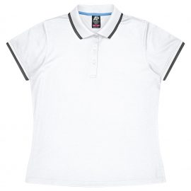 The Aussie Pacific Portsea Lady Polos is a 80% polyester, Dri-wear, short sleeved lady polo. Available in 6 colours. Sizes 6 - 26.