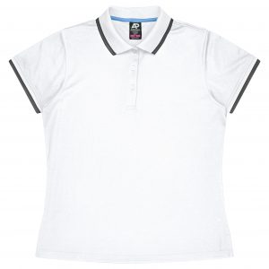 The Aussie Pacific Portsea Lady Polos is a 80% polyester, Dri-wear, short sleeved lady polo. Available in 6 colours. Sizes 6 - 26.