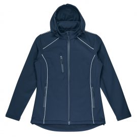The Aussie Pacific Aspen Lady Jackets is a heavy weight, softshell jacket with concealed hood. 2 colours. Sizes 6 - 26.