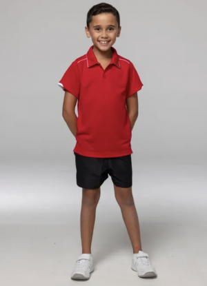 The Aussie Pacific Currumbin Kids Polo is a 100% polyester, Dri-wear, short sleeve kids polo. Available in 16 colours. Sizes 4 - 16.