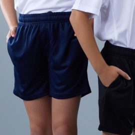 The Unlimited Essential Quickdry Kids Shorts are 100% polyester, quick-dry shorts. Available in 2 colours. Sizes 4 - 14.