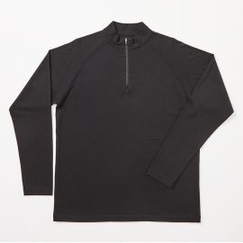 The Unlimited Edition Zip Mens Merino Sweater is a 100% merino wool sweater with a half zip. Available in Black. Sizes 3XS - 3XL, 5XL.