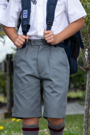SUP02_Grey The Unlimited Edition Cardrona Classics Kids Shorts are 65% polyester shorts with pockets. Available in 3 colours. Sizes 10 - 16.