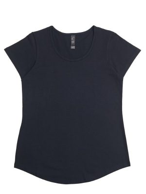 The Unlimited Edition Stacy Womens Tee is a 100% combed cotton, scoop neck tee. Available in 8 colours. Sizes 6 - 16.