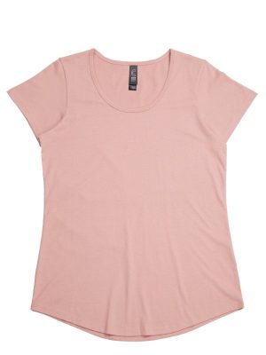 The Unlimited Edition Stacy Womens Tee is a 100% combed cotton, scoop neck tee. Available in 8 colours. Sizes 6 - 16.