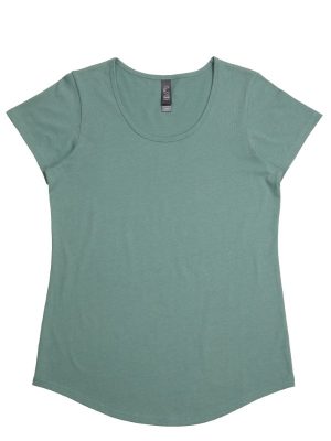 The Unlimited Edition Stacy Womens Tee is a 100% combed cotton, scoop neck tee. Available in 8 colours. Sizes 6 - 16.