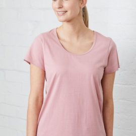 The Unlimited Edition Stacy Womens Tee is a 100% combed cotton, scoop neck tee. Available in 8 colours. Sizes 6 - 16.