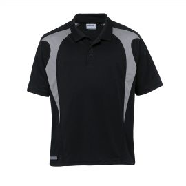 The Catalogue Dri Gear Spliced Zenith Impact Polo is a classic fit, moisture wicking polo. Black/Aluminium. Sizes WXS - 3XL, 5XL.