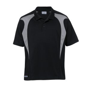 The Catalogue Dri Gear Spliced Zenith Impact Polo is a classic fit, moisture wicking polo. Black/Aluminium. Sizes WXS - 3XL, 5XL.