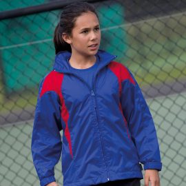 The Catalogue Youth Spliced Zenith Jacket is a 100% nylon taffeta, classic fit polo. Available in 6 colours. Sizes 4XS - XXS.