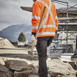 The Syzmik Unisex Hi Vis X Back Rail Jumper is a 100% polyester, half zip jumper. Available in Orange. Sizes XXS - 5XL, 7XL.