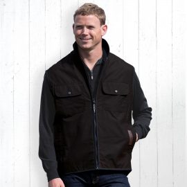 The Catalogue Agri Station Ranger Oilskin Vest is a 100% cotton, classic fit vest. Available in Brown. Sizes XXS - 3XL, 5XL.