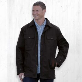 The Catalogue Agri Station Tundra Oilskin Jacket is a 100% cotton, classic fit vest. Available in Brown. Sizes S - L, 5XL.