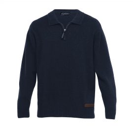 The Catalogue Agri Station Boundary Jersey is a 100% Shetland wool, classic fit jersey. Available in Navy. Sizes XS - 3XL, 5XL.
