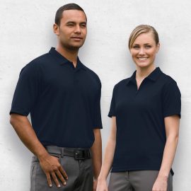 The Catalogue Womens Dri Gear Axis Polo is a 100% micro poly mini waffle polo shirt. Available in 5 colours. Sizes 8 - 26.