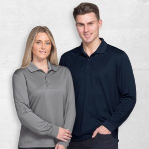 The Catalogue Dri Gear Long Sleeve Axis Polo is a 100% micro poly mini waffle polo shirt. Available in 3 colours. Sizes XXS - 3XL, 5XL.