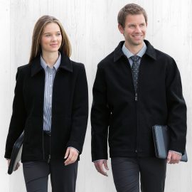The Catalogue Womens Melton Wool Ceo Jacket is an 80% wool jacket with pockets. Available in Black. Sizes 8 - 18.