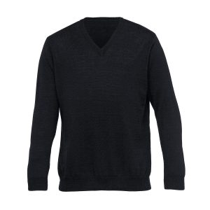 The Catalogue Mens Merino Detailed Vee Pullover us a 100% merino wool, v-neck pullover. Available in 2 colours. Sizes S - 3XL, 5XL.