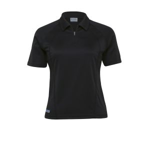 The Catalogue Womens Dri Gear Active Polo is a 100% micro poly, moisture wicking polo top. Available in Black. Size 8 - 22.