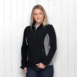 womens-x-trail-jacket The Catalogue Womens X-Trail Jacket is a 95% polyester, wind resistant and showerproof jacket. Available in Black/Aluminium. Sizes 8 - 18.