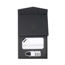 The Catalogue Combination Lock & Luggage Tag are perfect for travelling to ensure your luggage is secure and named. Available in silver.
