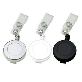 The Catalogue Badge Holder is a badge holder that provides convenience with a retractable cord and simple clip for accessibility. 3 colours.