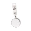 The Catalogue Metal Zip Pull Badge is a badge holder that provides convenience with a retractable cord and swivel clip for accessibility.