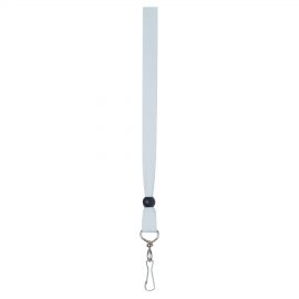 The Catalogue Ribbon Lanyard – White is a simple but stylish lanyard with a metal clip. Perfect for displaying name or card holders.