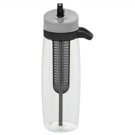 The Catalogue Mega Fuse Infuser Bottle is shatter resistant bottle with a detachable fruit infuser. Available in Black.