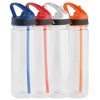 The Catalogue Ledge Sports Bottle is a clear, BPA free bottle with colourful lid and a straw. Available in 4 colours.