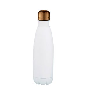 The Catalogue Mix-n-Match Copper Vacuum Insulated Bottle is a double walled, stainless steel bottle. Vacuum insulated for hot/cold drinks.