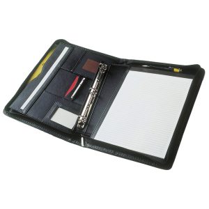 427-a4-compendium-open The Catalogue A4 Compendium is perfect for keeping documents secure and holding everything you need for a busy working day. In Black.