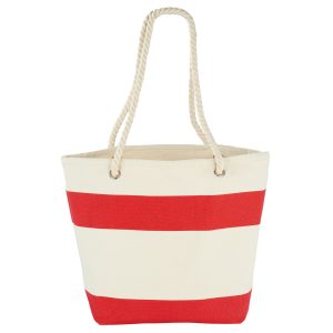 The Catalogue Capri Stripes Cotton Shopper Tote is a striped, cotton tote bag. Rope handles. Available in 3 colours.