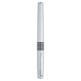 The Catalogue Grip Series Lid Top Roller Ball Pen is chrome, metal pen with a removable cap. Available in Chrome. Black ink.