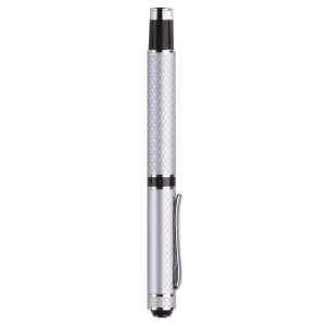 691-concord-series_roller-ball-pen The Catalogue Concord Series Roller Ball Pen is a metal, twist action pen with a removable cap. Available in Silver. Black ink.