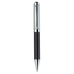 The Catalogue Carbon Fibre Ballpoint Pen is a metal, twist action, ballpoint pen. Available in Silver. Black ink.