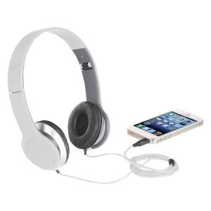 The Catalogue Atlas Headphones are foldable headphones with an audio jack and velvet pouch. Available in White.