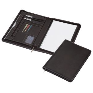 The Catalogue A4 Compendium is perfect for keeping documents secure and holding everything you need for a busy working day. Available in Black.