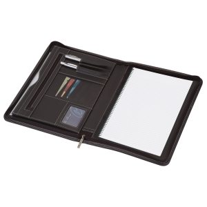 The Catalogue A4 Compendium is perfect for keeping documents secure and holding everything you need for a busy working day. Available in Black.