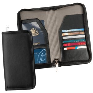 9115-travel-wallet-combined The Catalogue Travel Wallet is a Koskin zippered wallet with multiple card holders and interior pockets. Perfect for travelling.