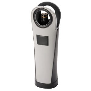 9117-single-wine-carrier The Catalogue Single Wine Carrier is an EVA carrier. Includes carry handle. Space for one bottle. Available in Grey/Black.