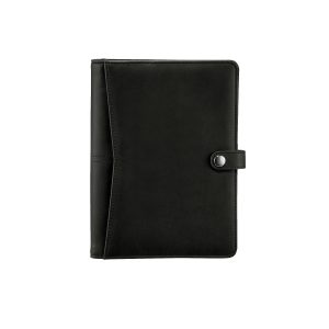 The Catalogue Pedova ETech Jr. Padfolio With Snap Closure is an Ultrahyde folder with brackets for devices and a writing pad.