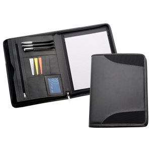 The Catalogue A4 Non-Leather Compendium is perfect for holding everything you need for a busy working day. Available in Black.